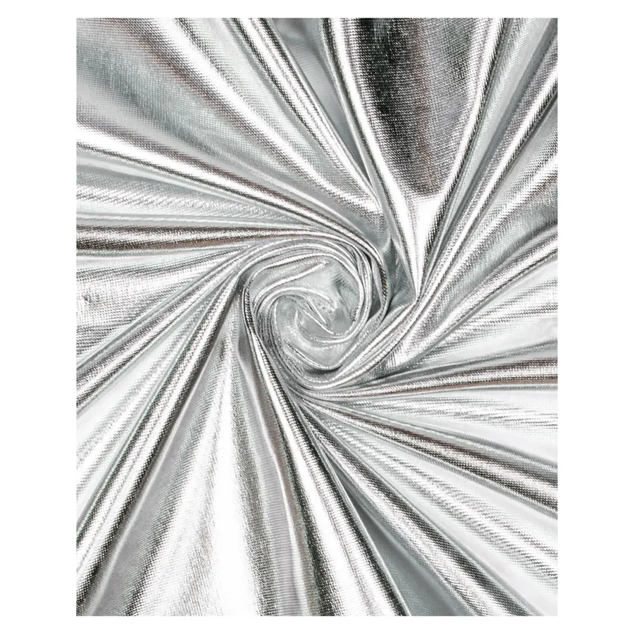 Скатерть "Юми" | серебряная металлик круглая - Фото миниатюра 2