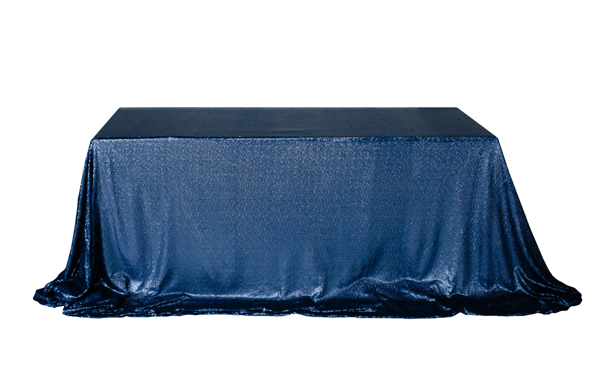 Скатерть с пайетками "Дельта" темно-синяя прямоугольная
