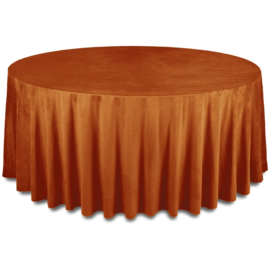 Скатерть бархатная "Бета" рыжая лиса круглая - Фото миниатюра 1