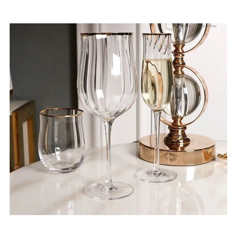 Набор бокалов "Санд" с золотым кантом - Фото миниатюра 4