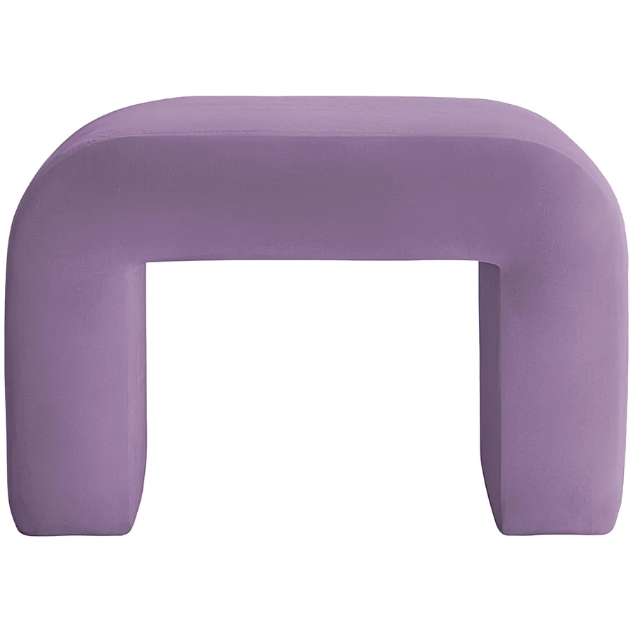 Пуфик "Боу" мини | фиалковый бархат - Фото миниатюра 1