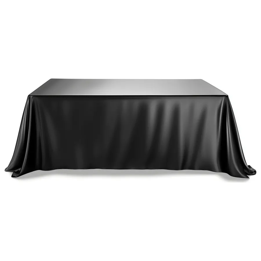 Скатерть "Шелк+" черный бриллиант прямоугольная - Фото миниатюра 1