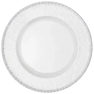 Тарелка "Барто" прозрачная с серебряным кантом - Фото 1