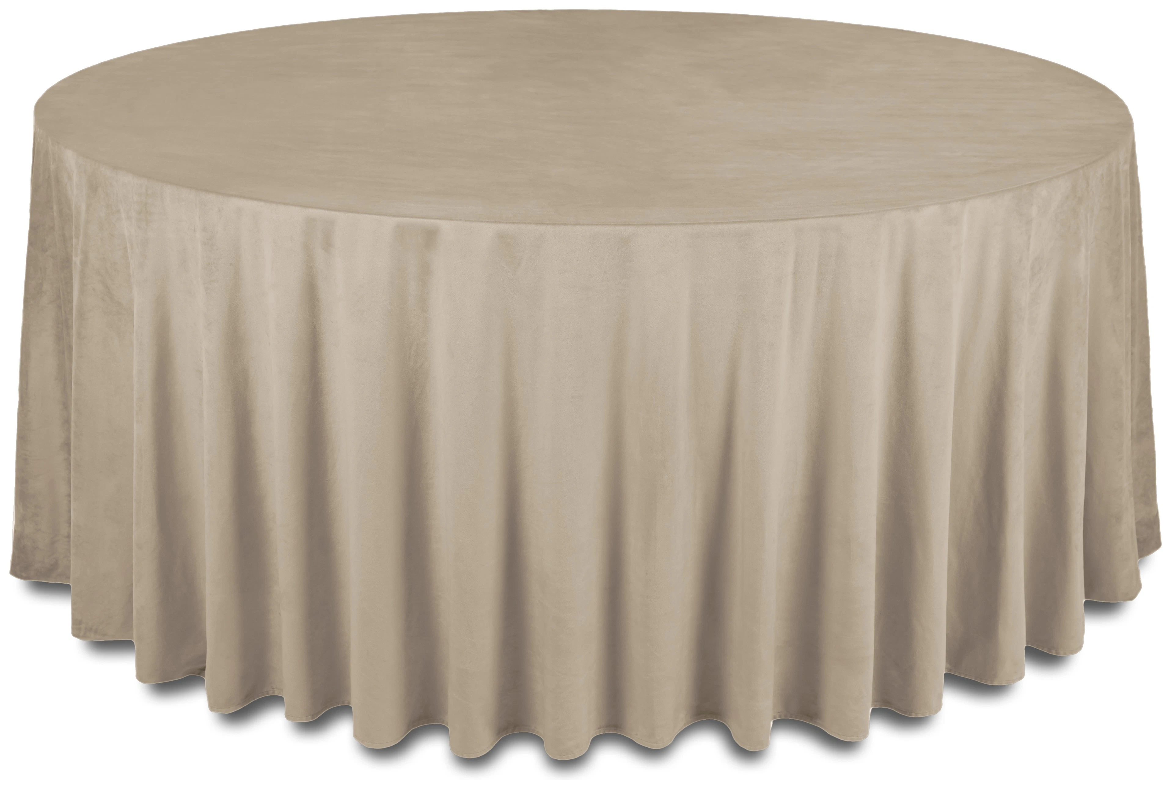 Скатерть бархатная "Бета" капучино круглая