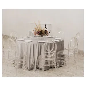 Скатерть бархатная "Бета" серая круглая - Фото 4