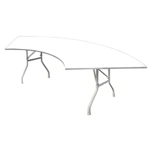 Банкетный стол "Вольф" змейка белый