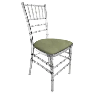 Стул "Тиффани" прозрачный, светло-зеленый бархат
