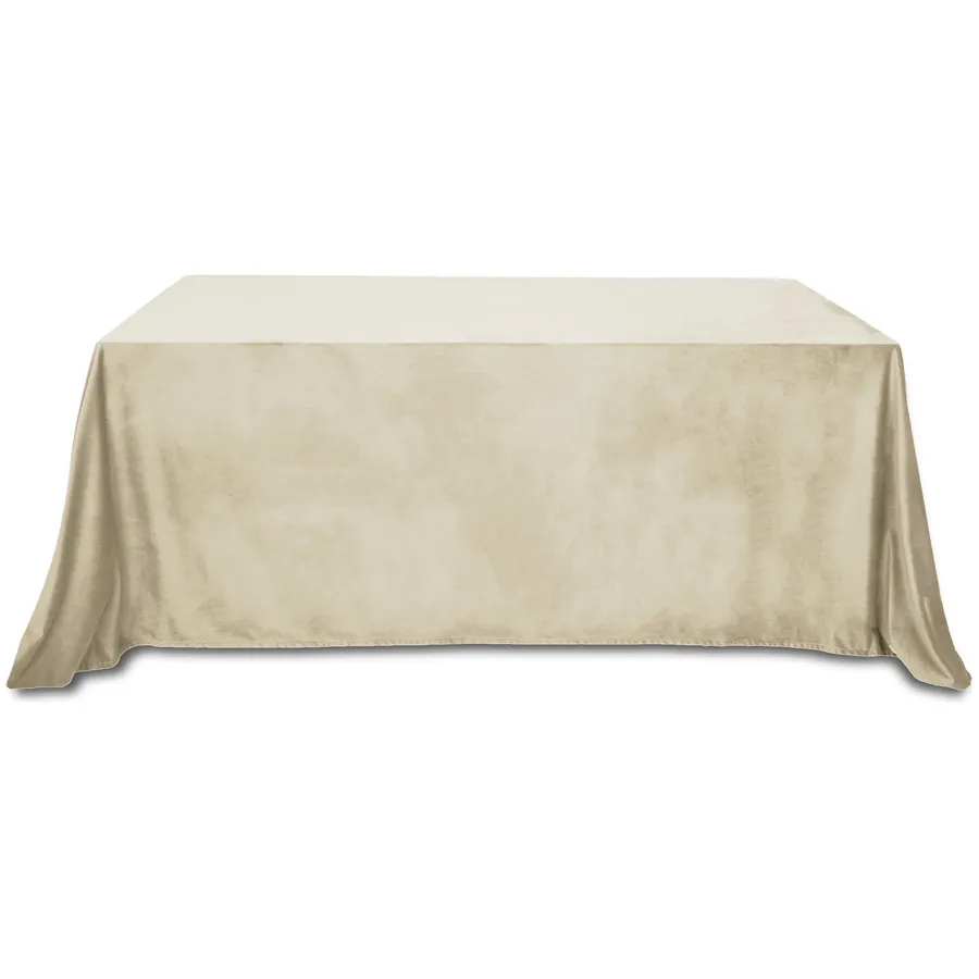 Скатерть бархатная "Бета" латте прямоугольная - Фото миниатюра 1