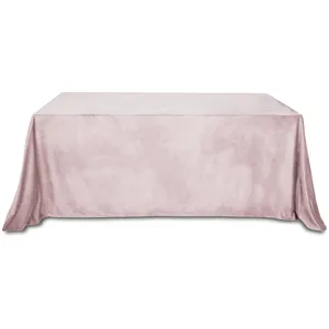 Скатерть бархатная "Бета+" бледно-розовая прямоугольная
