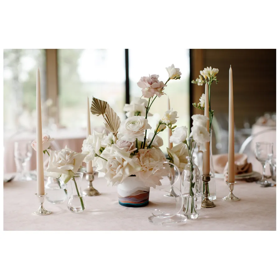 Скатерть канвас "Гамма" пудровая круглая - Фото миниатюра 4