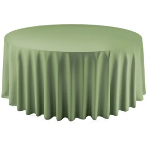 Скатерть "Шелк" зеленая пастель круглая