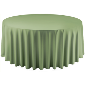 Скатерть "Шелк" зеленая пастель круглая