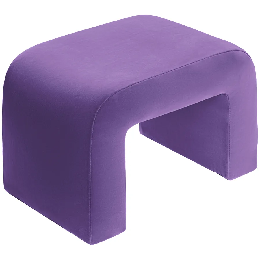 Чехол пуфик "Боу" мини | фиолетовый люпин бархат - Фото миниатюра 1