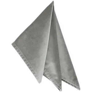 Салфетка бархатная "Бета" серая - Фото 1