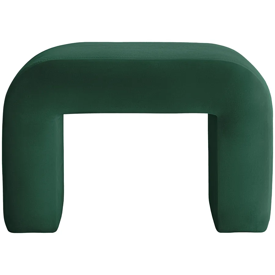 Пуфик "Боу" мини | зеленый малахит бархат - Фото миниатюра 1