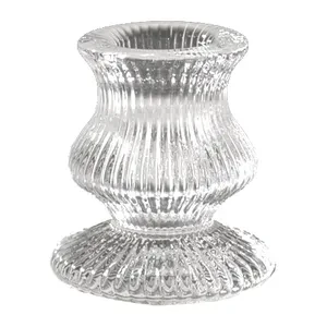 Подсвечник "Драко" стеклянный прозрачный