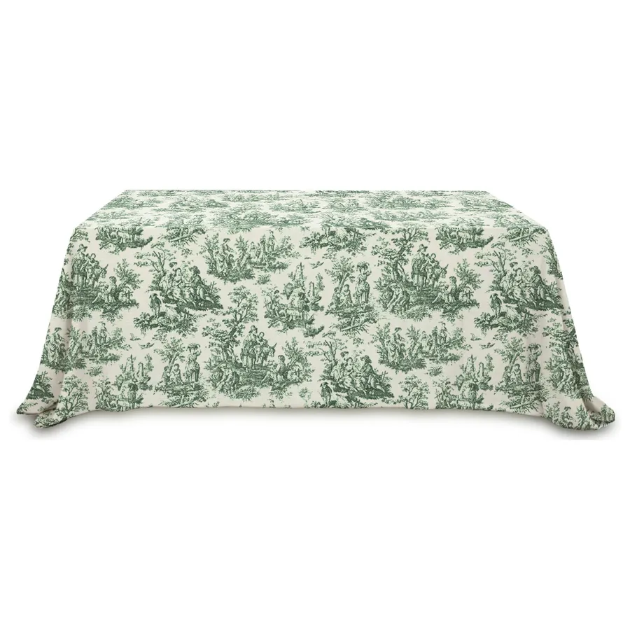 Скатерть "Каппа" Диор зеленая прямоугольная - Фото миниатюра 1