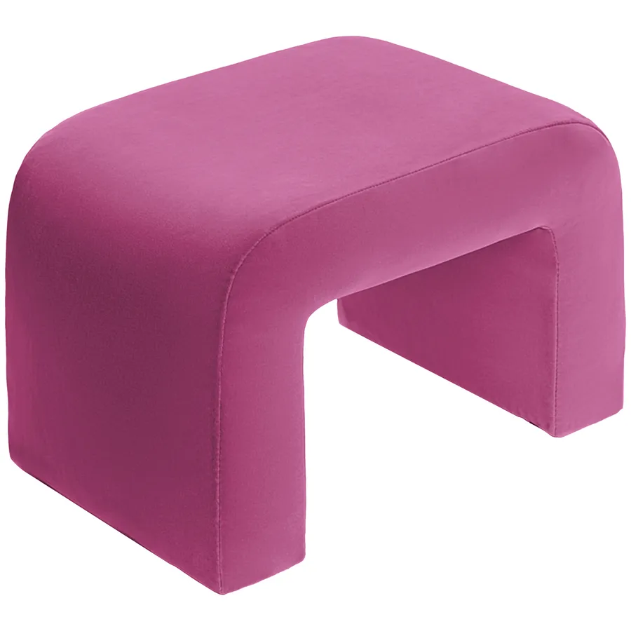 Пуфик "Боу" мини | малиновый бархат - Фото миниатюра 2