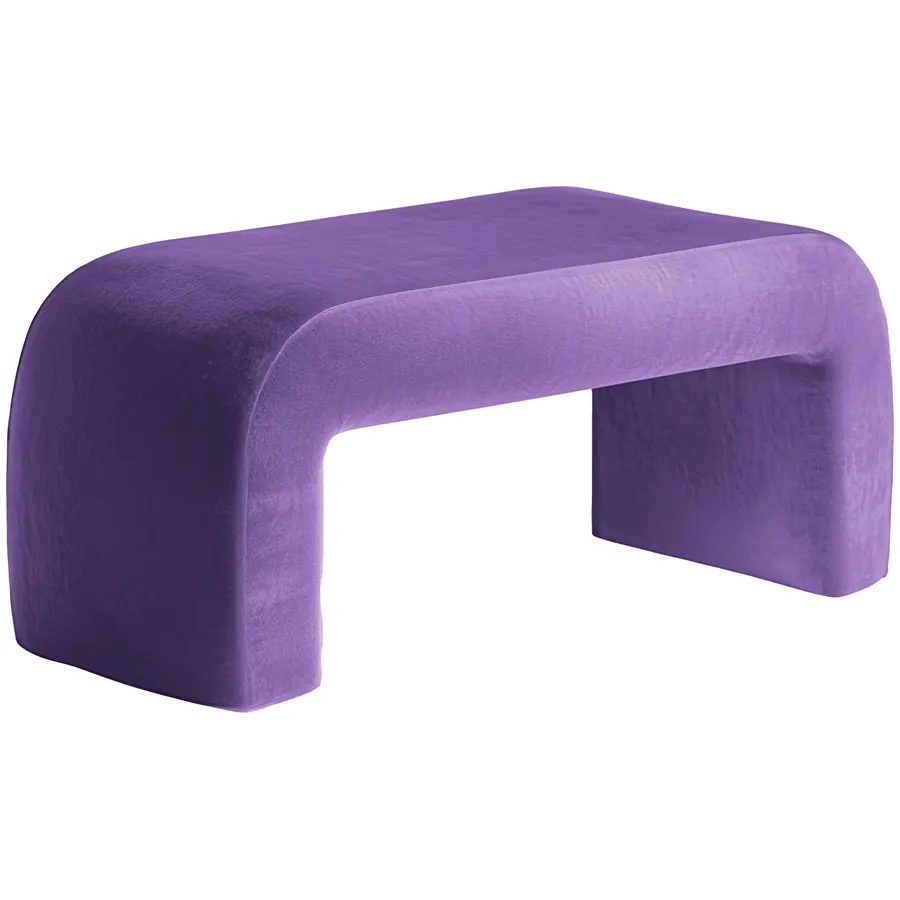 Чехол пуфик "Боу" макс | фиолетовый люпин бархат - Фото миниатюра 1