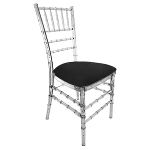 Стул "Тиффани" прозрачный, черный бархат