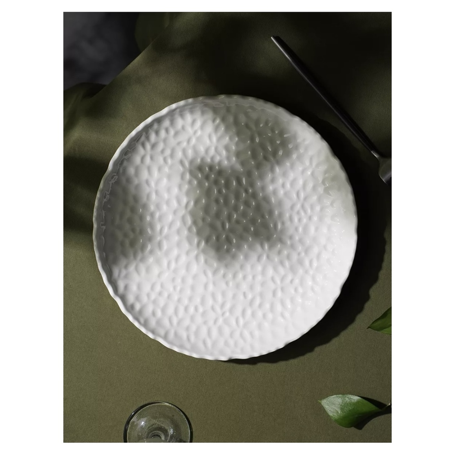 Тарелка "Вульф" белая большая - Фото миниатюра 5