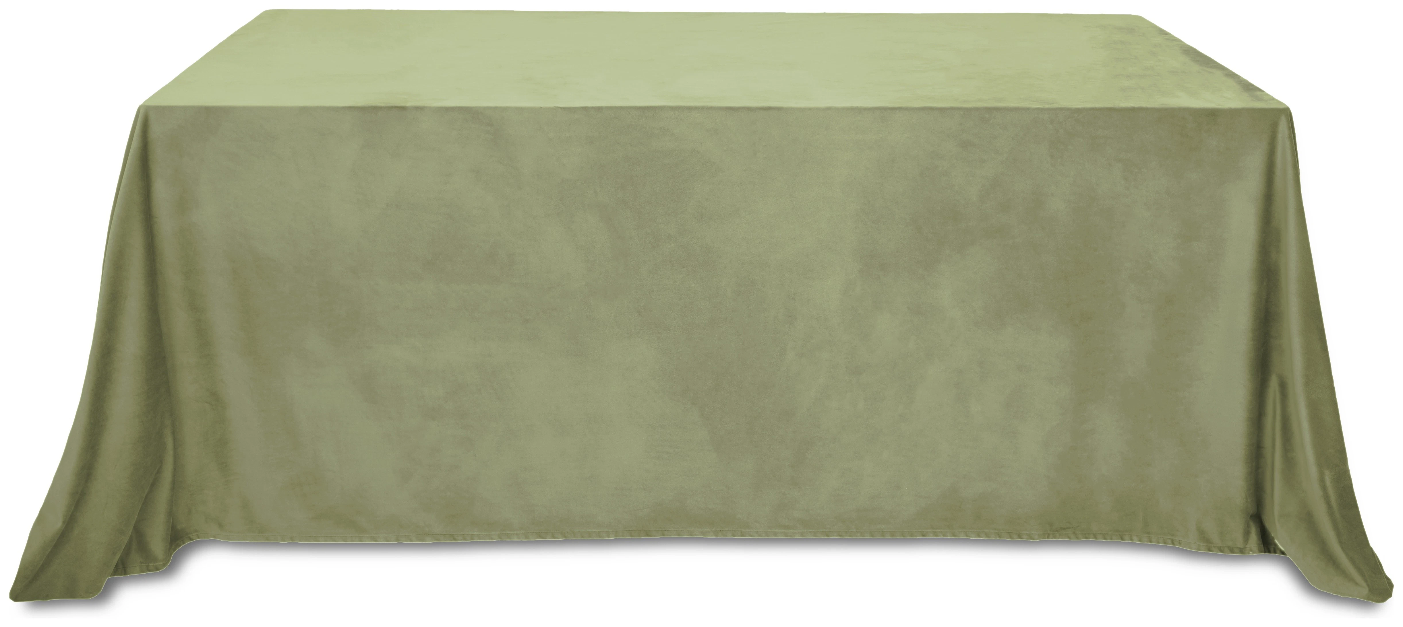 Скатерть бархатная "Бета" светло-зеленая прямоугольная