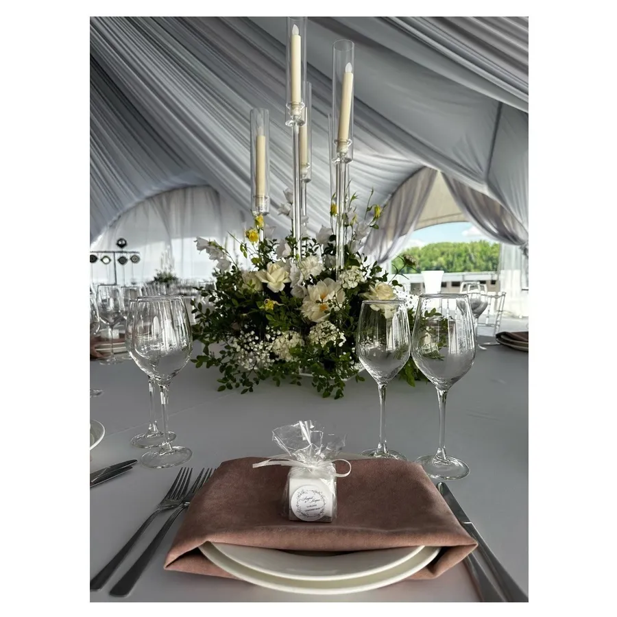 Салфетка канвас "Гамма" роза мента - Фото миниатюра 3