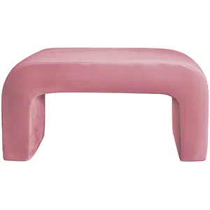 Пуфик "Боу" макс розовая сакура бархат