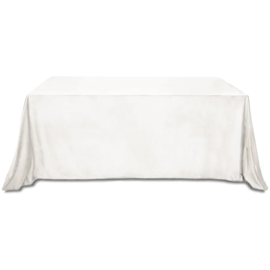 Скатерть бархатная "Бета+" жемчужная прямоугольная - Фото основное 1