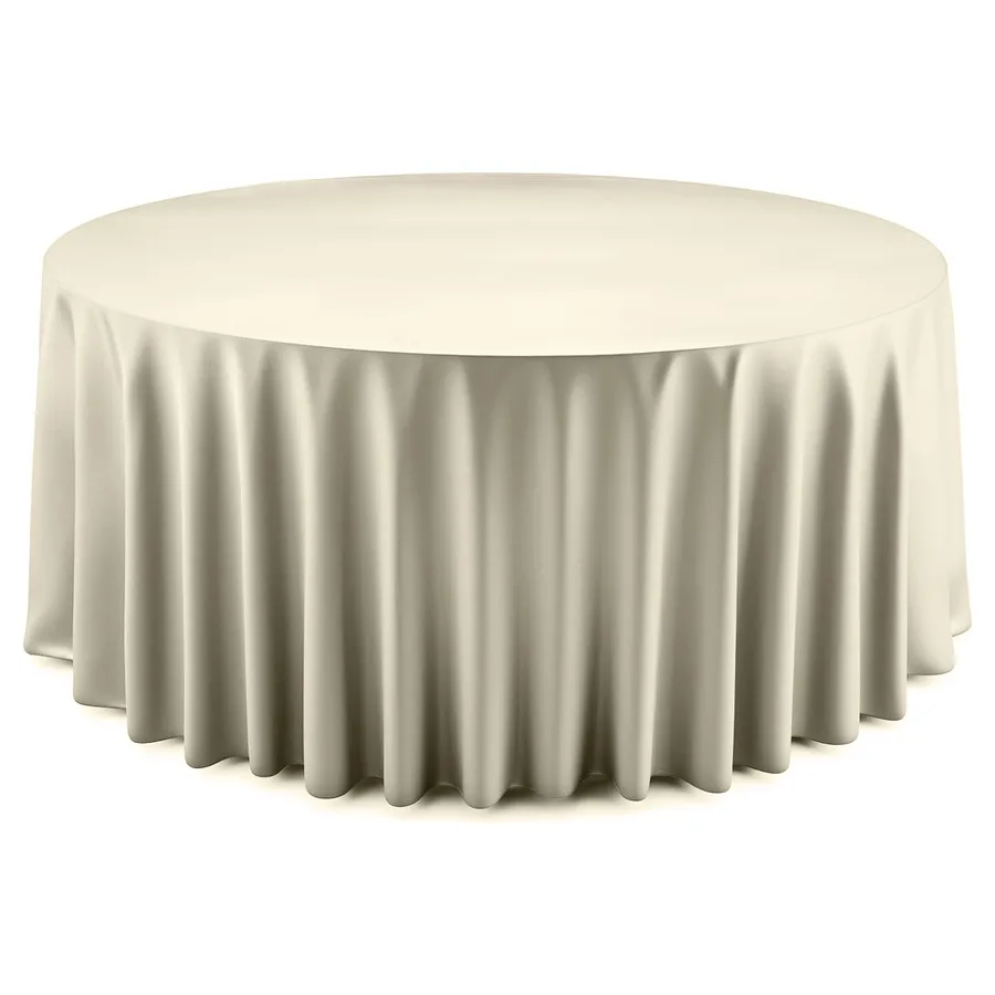 Скатерть "Шелк" шампань круглая - Фото миниатюра 1