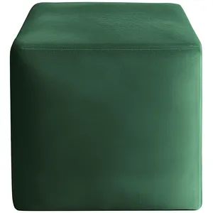 Пуфик "Квадро" | зеленый малахит бархат