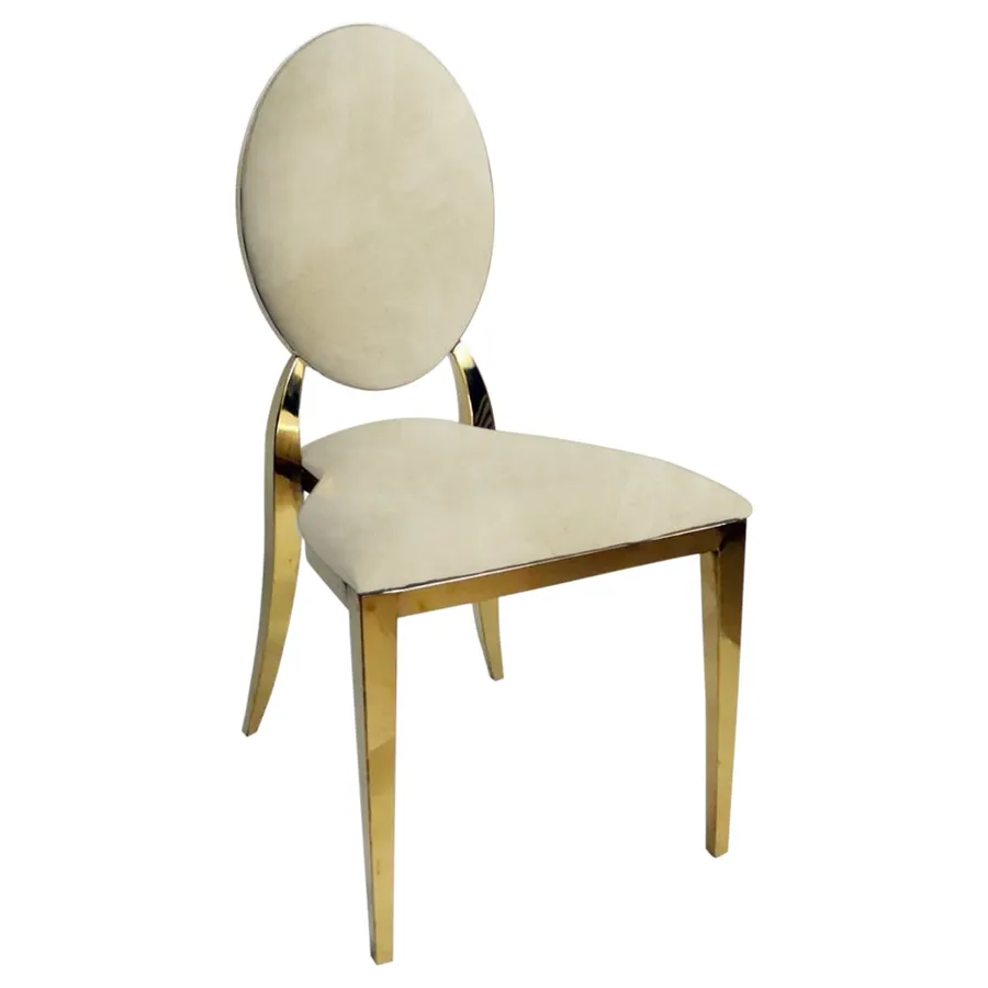 Стул "Вашингтон" золотой, миндальный латте бархат - Фото основное 1