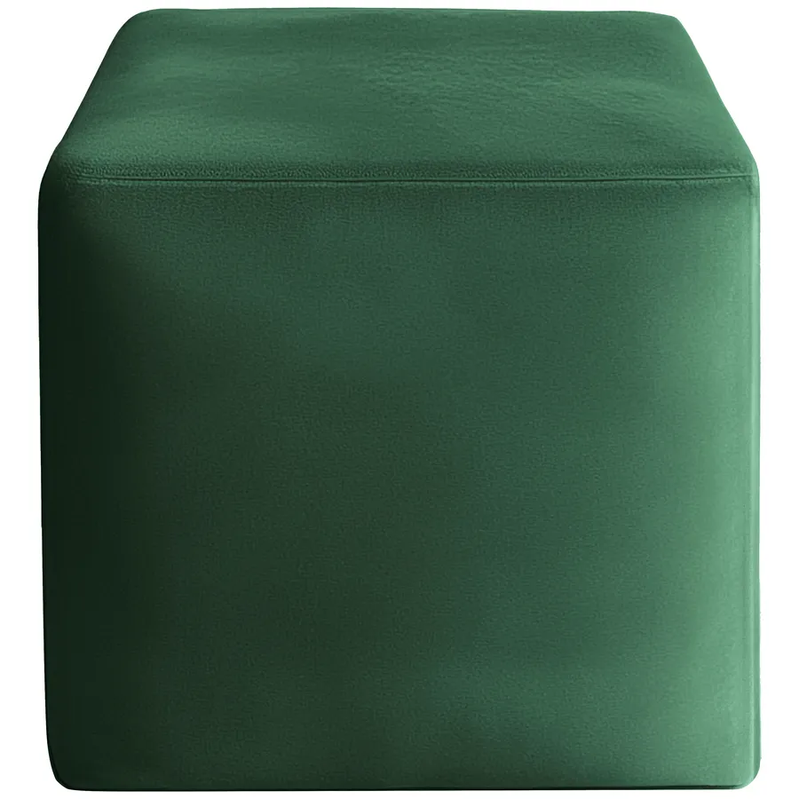 Пуфик "Квадро" | зеленый малахит бархат - Фото миниатюра 1