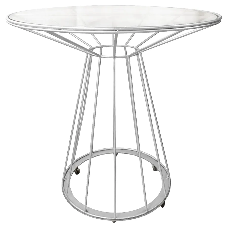 Стол "Минерва" на колесиках белый - Фото основное 1