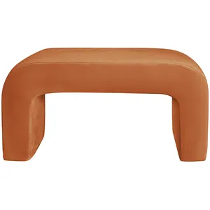 Пуфик "Боу" макс рыжая лиса бархат