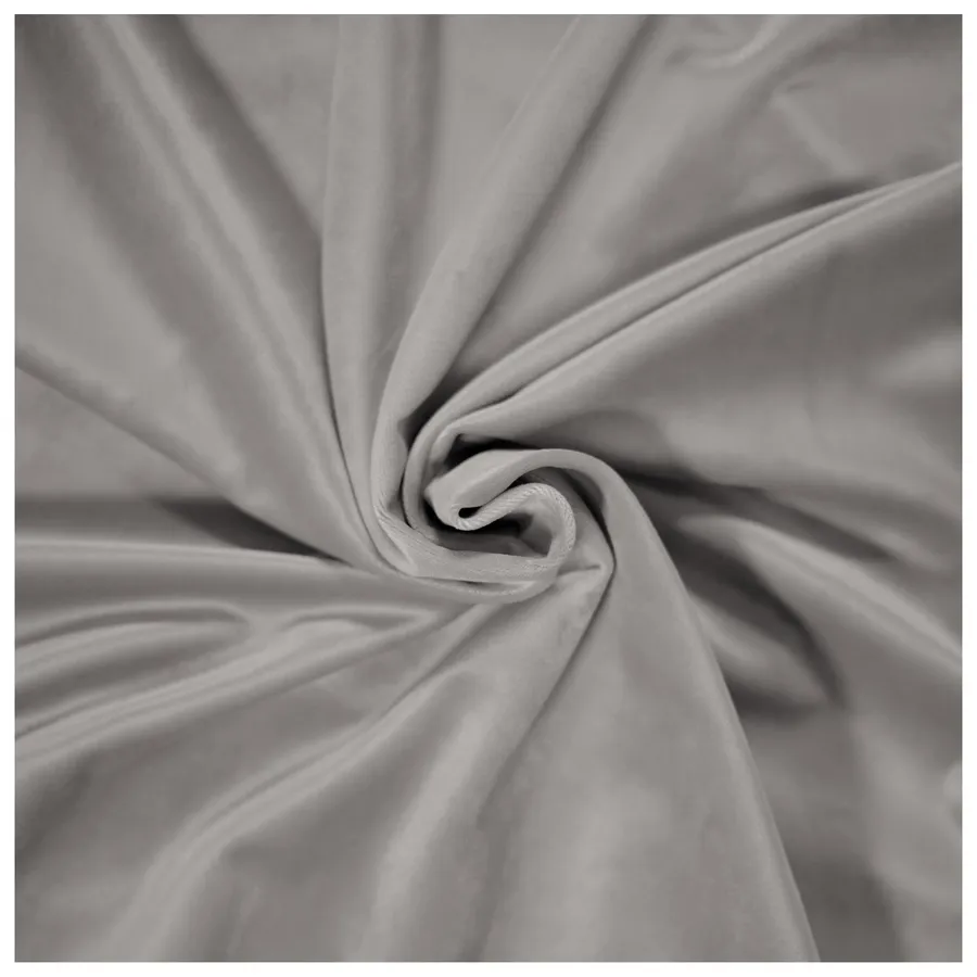 Скатерть бархатная "Бета" серая круглая - Фото миниатюра 2