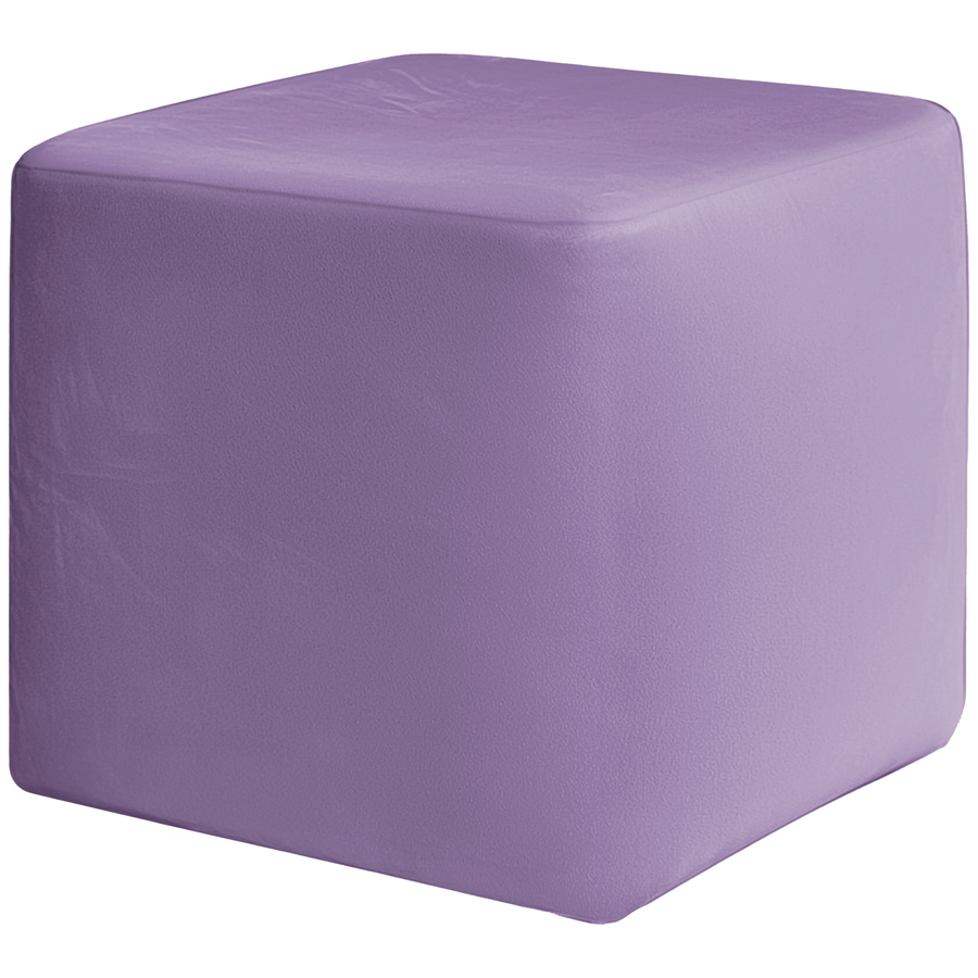 Чехол пуфик "Квадро" фиалковый бархат - Фото миниатюра 1