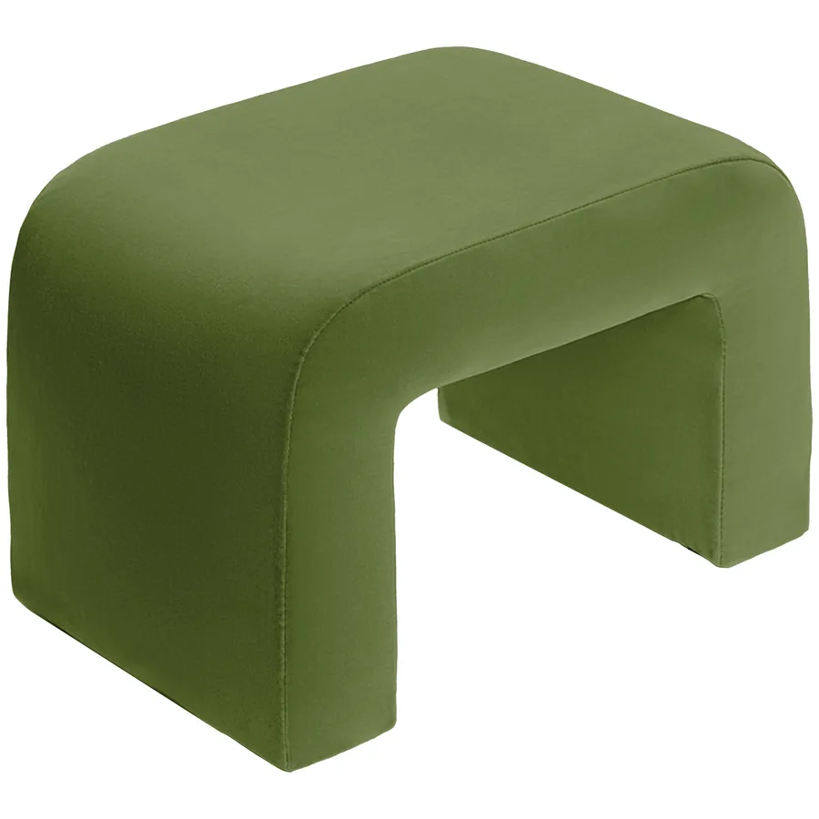 Пуфик "Боу" мини зеленый чай бархат - Фото миниатюра 2