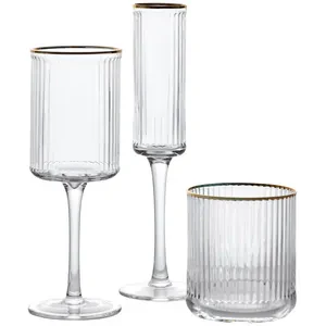 Набор бокалов "Бронте" с золотым кантом