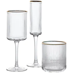 Набор бокалов "Бронте" с золотым кантом