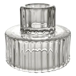 Подсвечник "Рон" стеклянный прозрачный