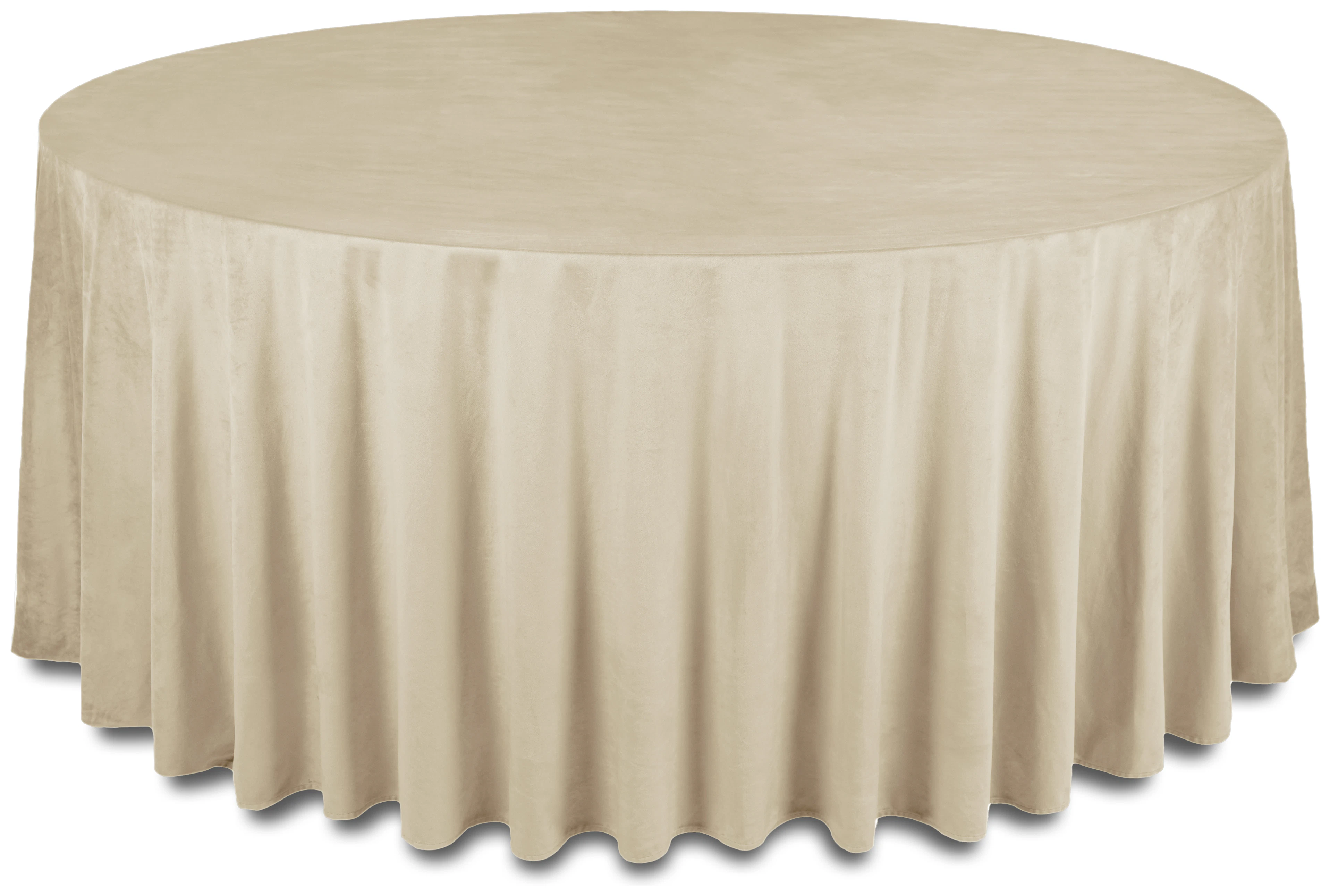 Скатерть бархатная "Бета" латте круглая
