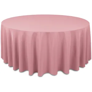 Скатерть "Альфа" пыльно-розовая круглая