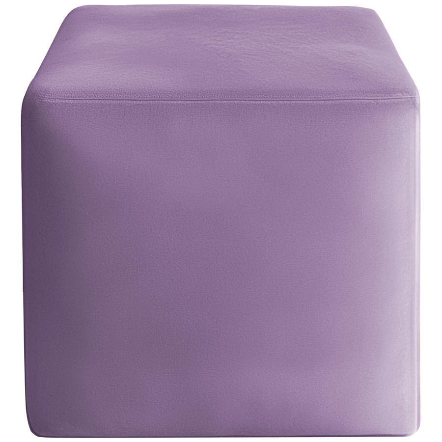 Чехол пуфик "Квадро" фиалковый бархат - Фото миниатюра 2