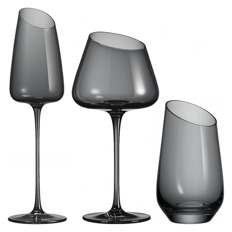 Бокал "Роулинг"  серый винный - Фото миниатюра 2