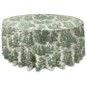 Скатерть "Каппа" Диор зеленая круглая