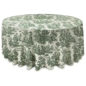 Скатерть "Каппа" Диор зеленая круглая