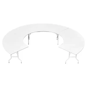 Банкетный стол "Вольф" змейка  3 части белый