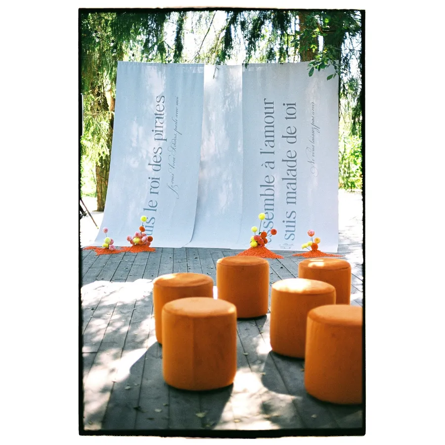 Пуфик "Фуфик" мини рыжая лиса бархат - Фото миниатюра 2