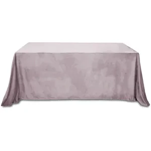 Скатерть бархатная "Бета" пастельно-сиреневая прямоугольная - Фото 1